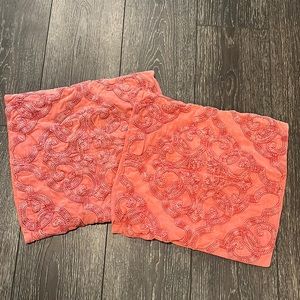 Pottery Barn Orange Pillow Cases 18x18